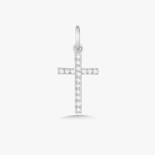 Mini Diamond Cross Charm