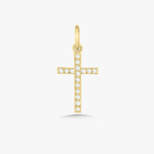 Mini Diamond Cross Charm