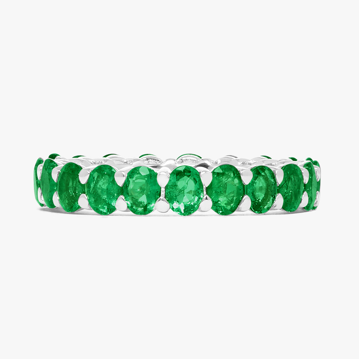 Emerald Oval Eternity Bands