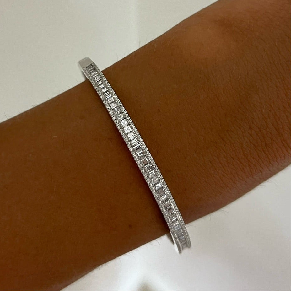Mini Gianna Baguette Diamond Bangle 4.49 ctw