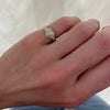 Mini Heart Pave Diamond Signet Ring .50 ctw