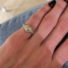 Mini Heart Pave Diamond Signet Ring .50 ctw