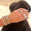 Jenn Diamond Chain Bracelet 5.10 ctw,Kehlani Multi Mixed Shape Diamond Bangle Bracelet 3.08 ctw,The Baby Georgie Band (Straight) 0.80 ctw,Mini Heart Pave Diamond Signet Ring 0.50 ctwLittle Martha May Pave Diamond Bow Cocktail Ring 2.13 ctw2