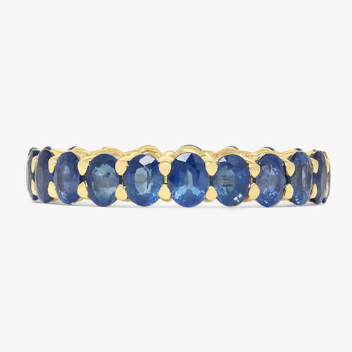 Blue Sapphire Oval Eternity Bands