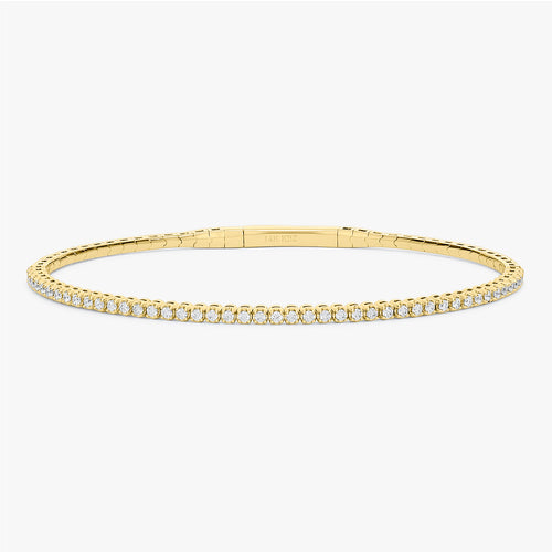 Mini Scalloped Diamond Flex Bangle Bracelet 0.50 ctw