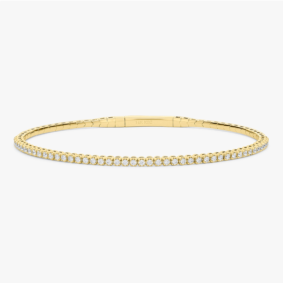 Mini Scalloped Diamond Flex Bangle Bracelet 0.50 ctw