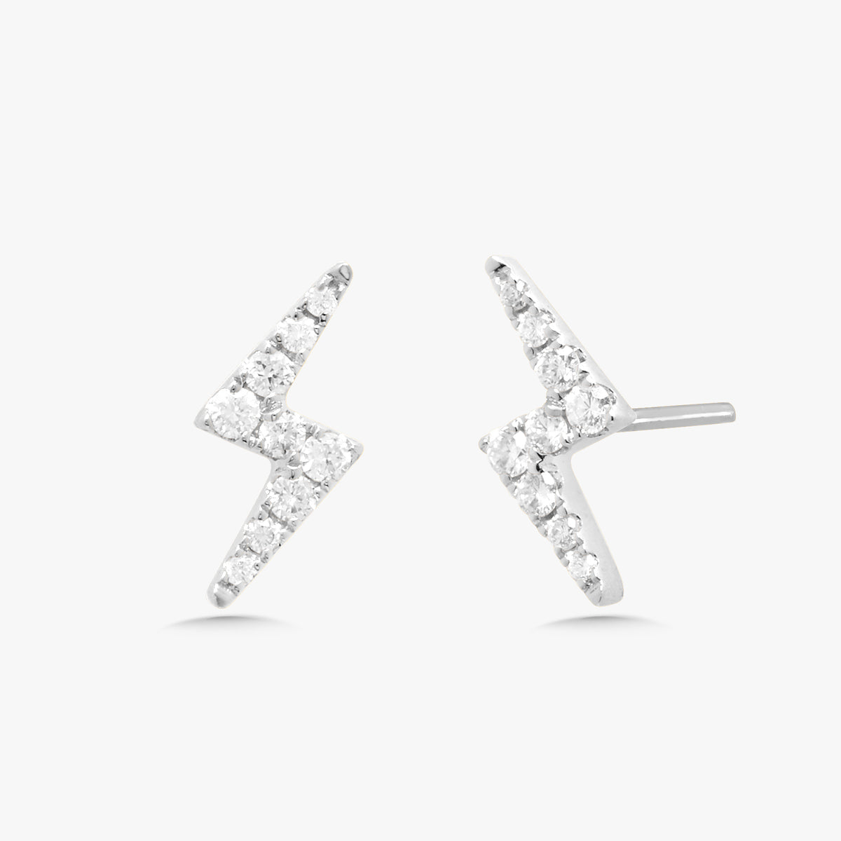 Mini Skyler Lightning Bolt Diamond Stud Earrings – RWFJ