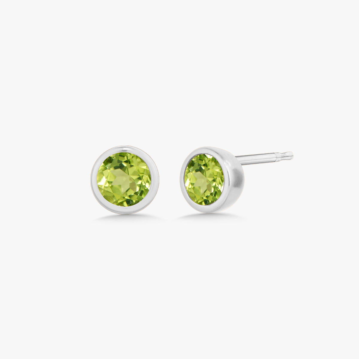 Mini Bezel Birthstone Stud Earrings