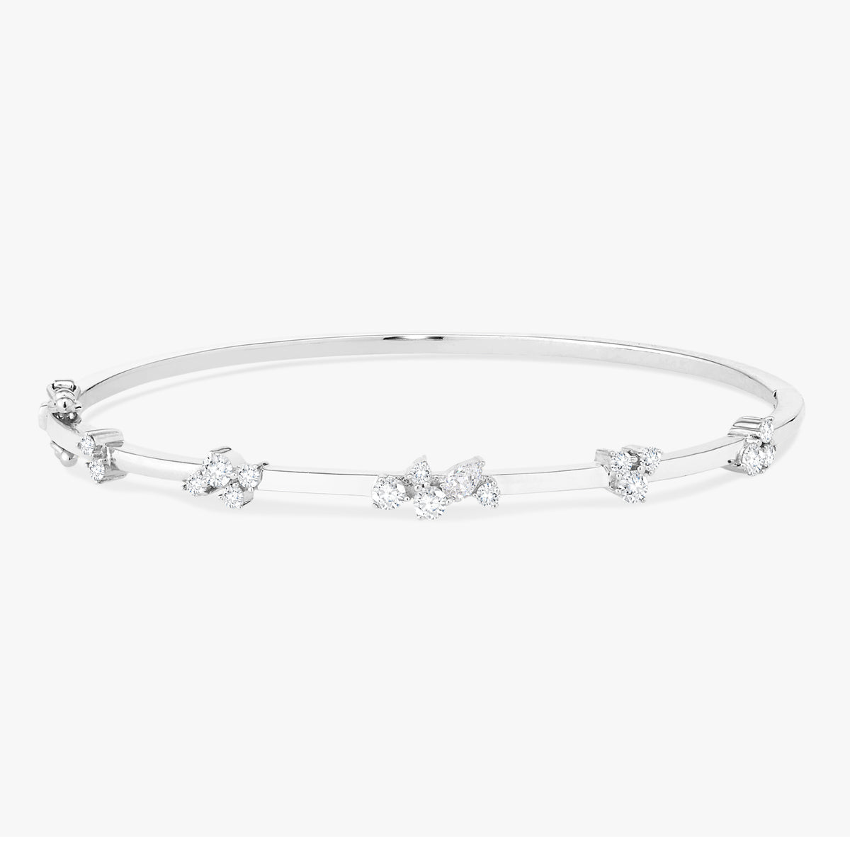 Vana Mixed Multi Shape Diamond Bangle Bracelet