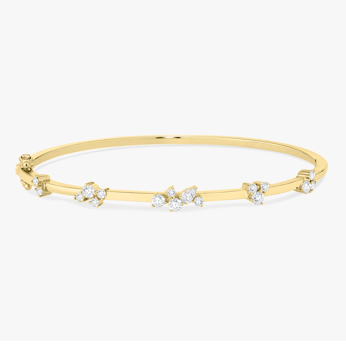 Vana Mixed Multi Shape Diamond Bangle Bracelet