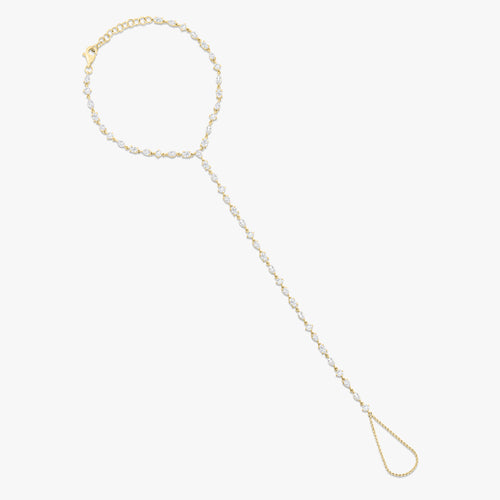 "It girl" Multi Mixed Shape Diamond Hand Chain 2.65 ctw