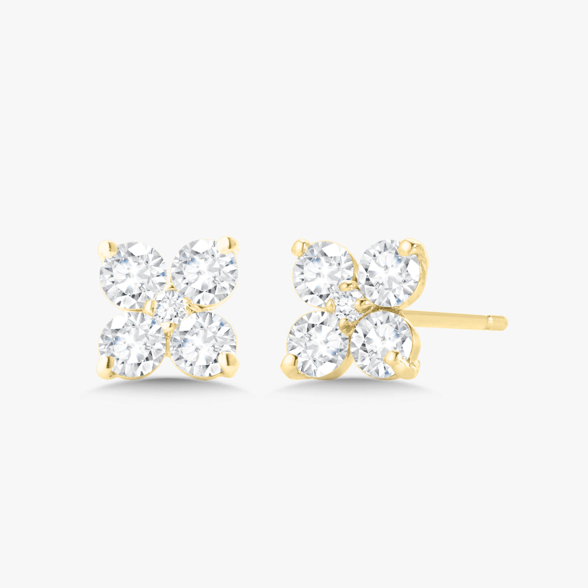 Morgan Diamond Cluster Stud Earrings