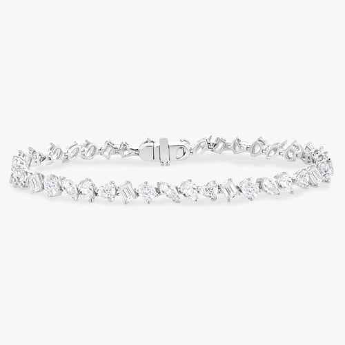 Multi Shape Alternating Diamond Tennis Bracelet 8.50 ctw