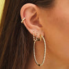 Multi Mixed Shape Diamond Huggies, Double Piercing Diamond Stud Earrings,Posie Charlie Cloud® Diamond Hoop Earrings 2.87 ctw 