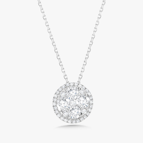 Natassia Round Pendant of Diamonds Necklace 0.60 ctw