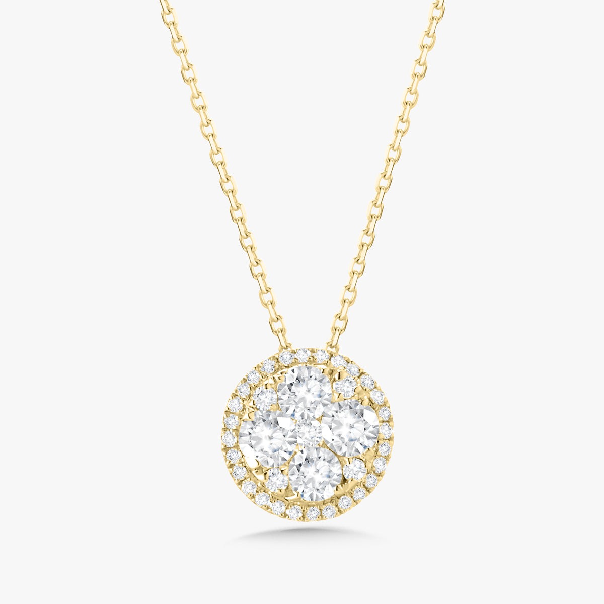 Natassia Round Pendant of Diamonds Necklace 0.60 ctw