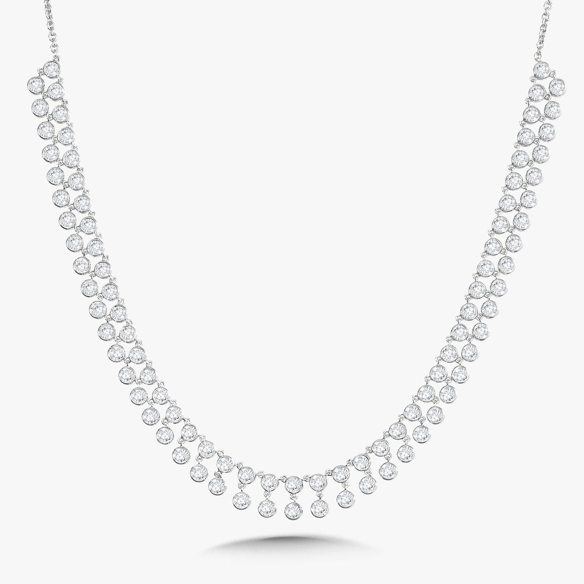 Muse Dangle Bezeled Diamond Adjustable Necklace 7.21 ctw