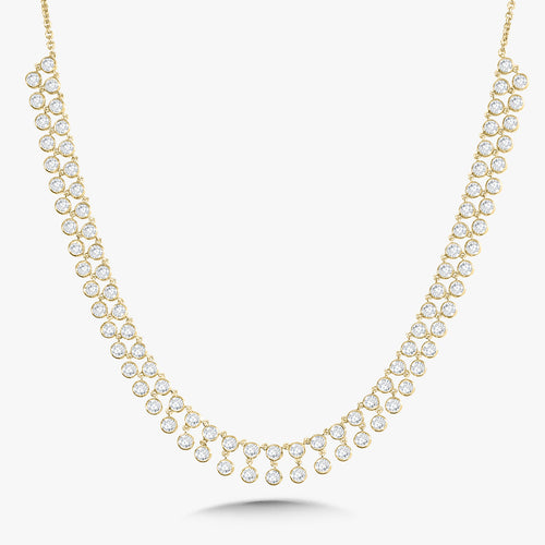Muse Dangle Bezeled Diamond Adjustable Necklace 7.21 ctw