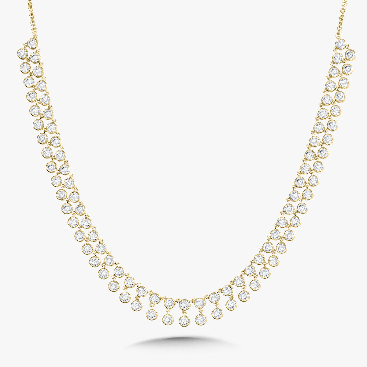 Muse Dangle Bezeled Diamond Adjustable Necklace 7.21 ctw