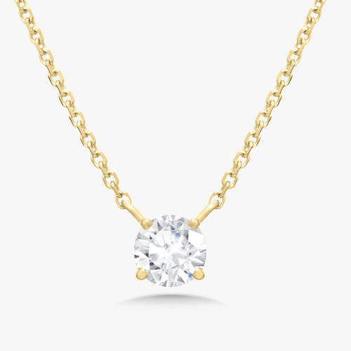 Dainty Diamond Affixed Pendant Necklace 0.50 ct