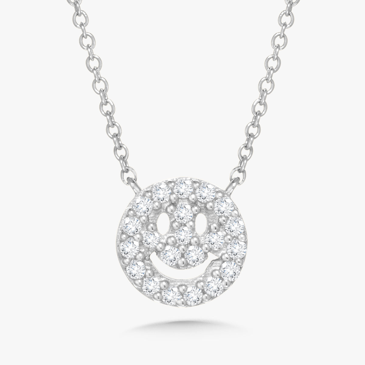 Little Drew Smiley Dainty Diamond Necklace