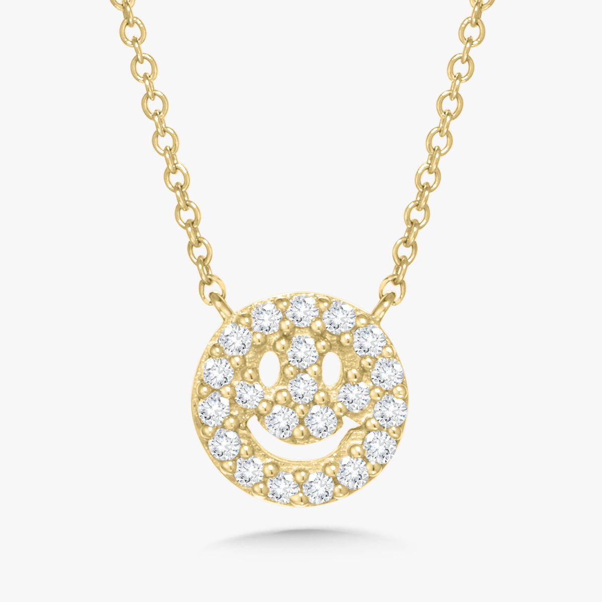 Little Drew Smiley Dainty Diamond Necklace