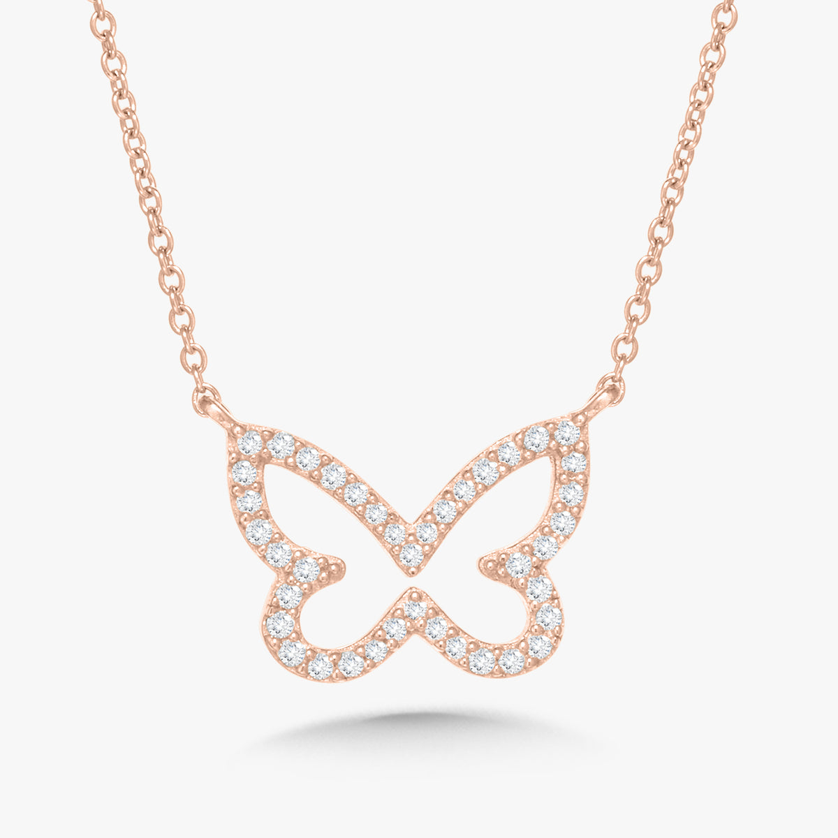 Joie Dainty Diamond Butterfly Necklace