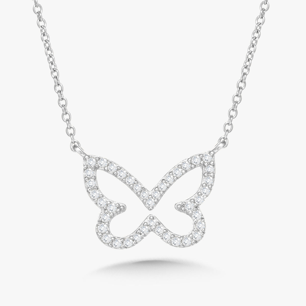 Joie Dainty Diamond Butterfly Necklace