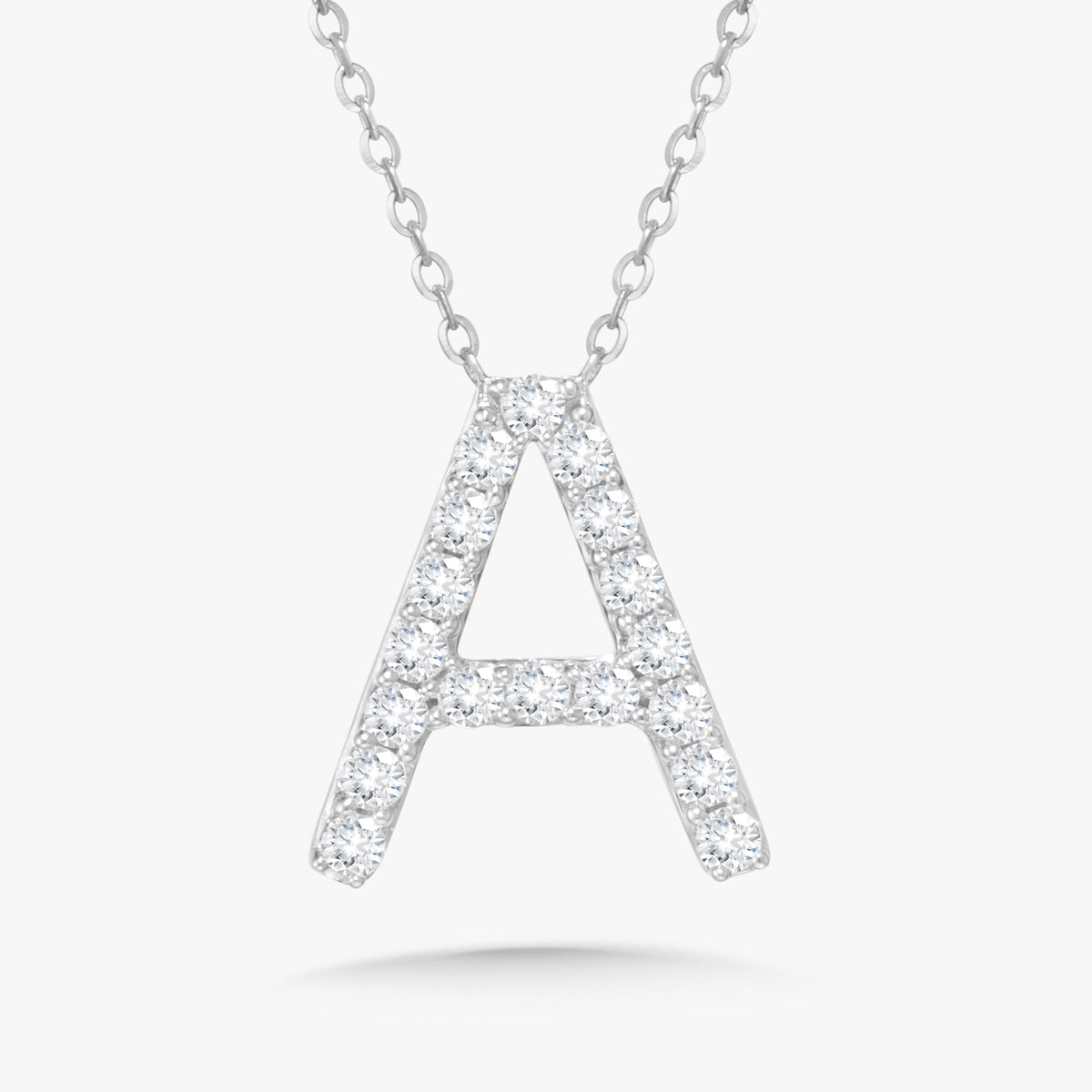 Alphabet Affixed Diamond Necklace