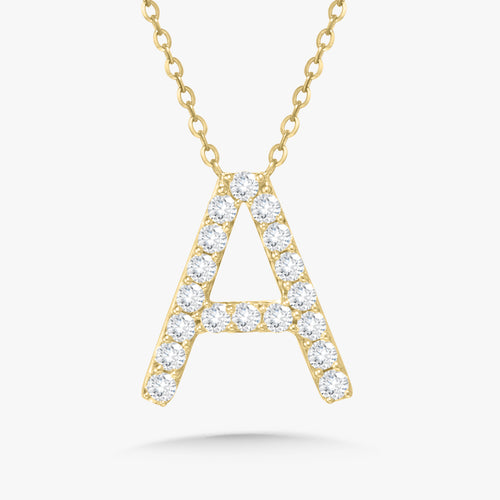 Alphabet Affixed Diamond Necklace