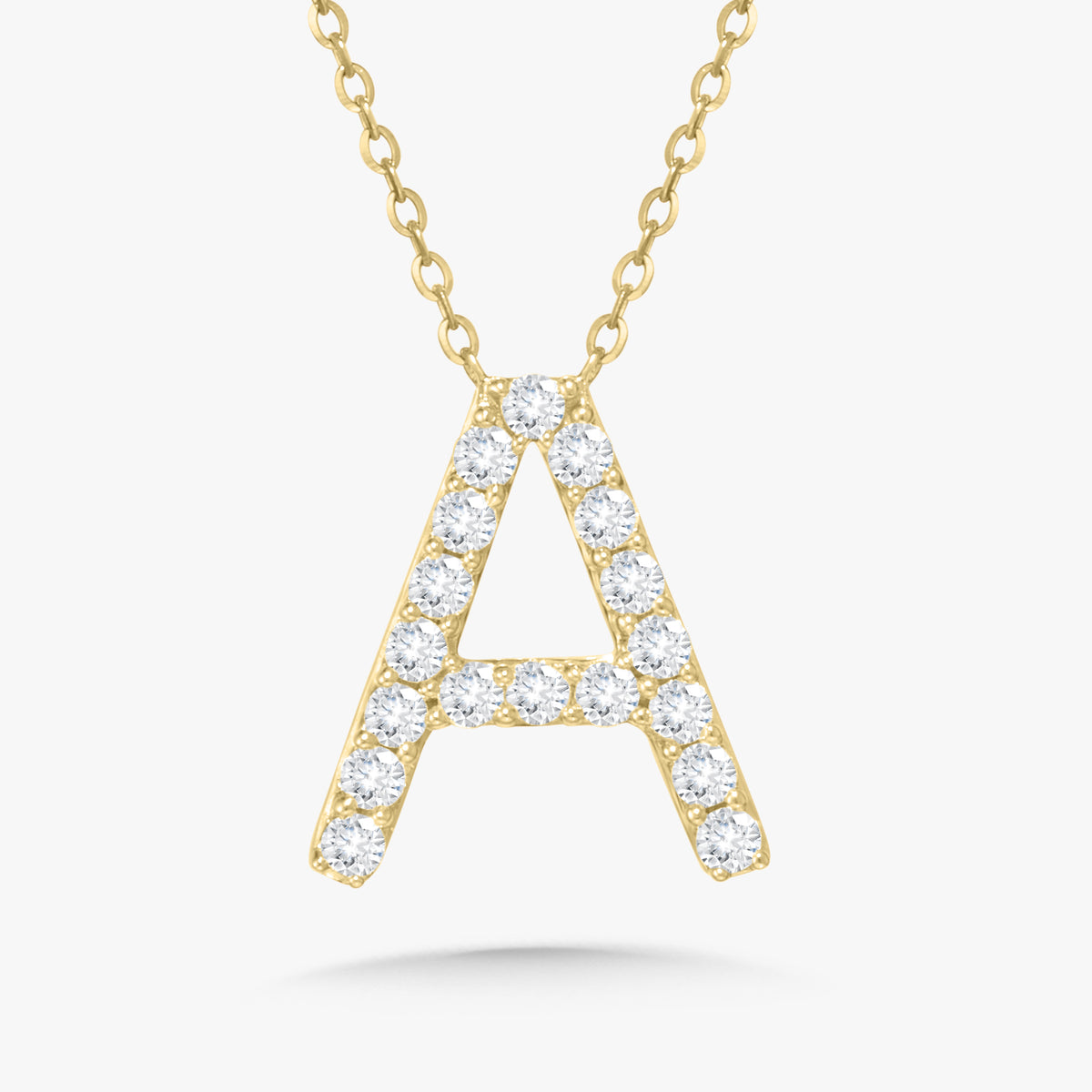 Alphabet Affixed Diamond Necklace