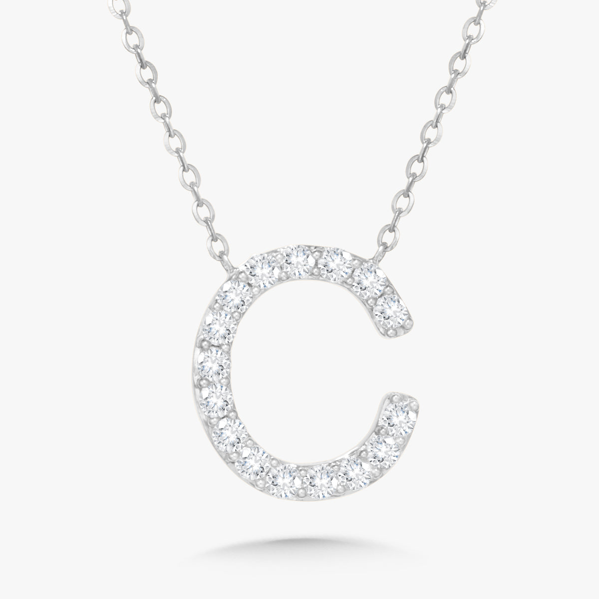 Alphabet Affixed Diamond Necklace