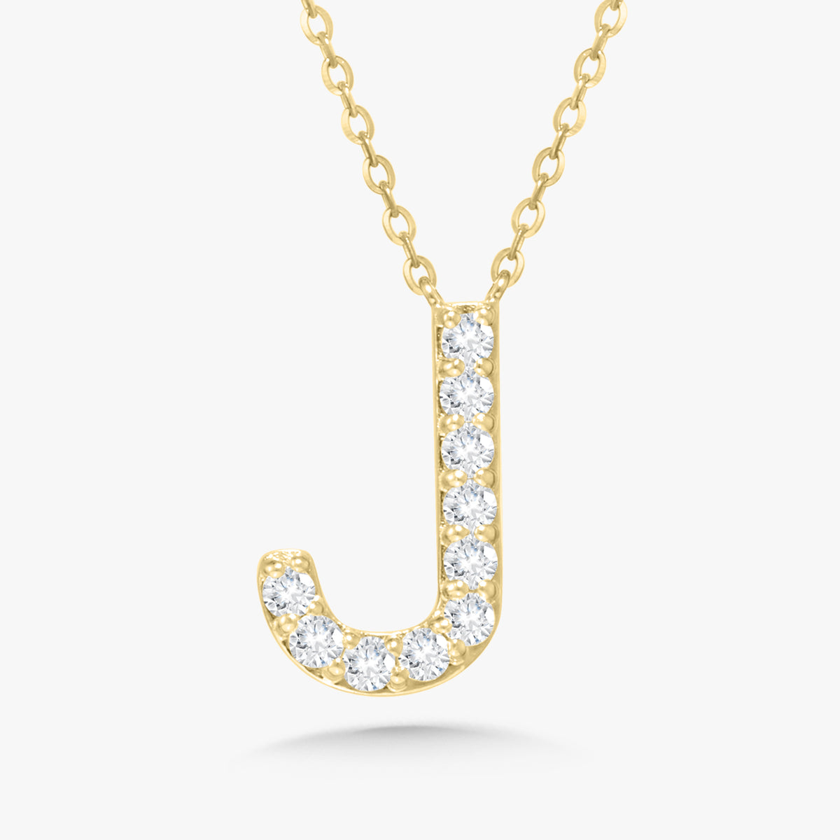 Alphabet Affixed Diamond Necklace