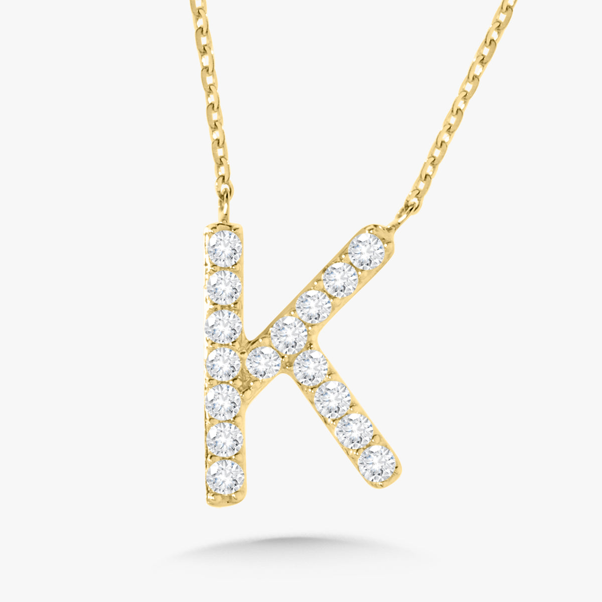 Alphabet Affixed Diamond Necklace