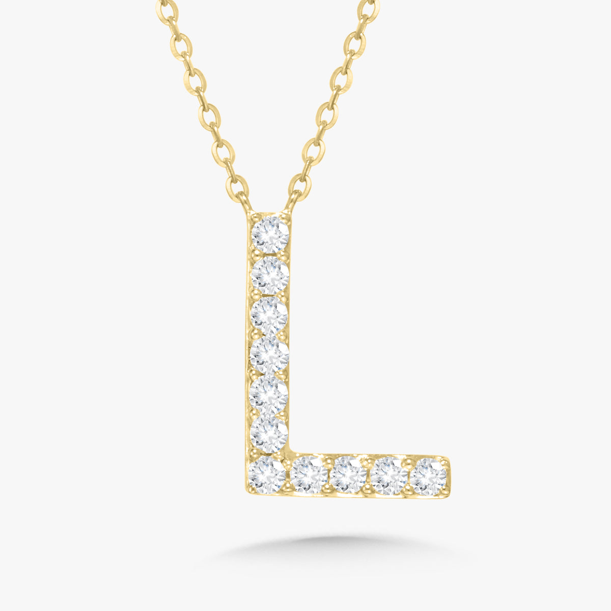 Alphabet Affixed Diamond Necklace