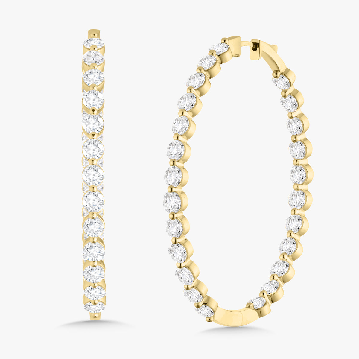 Mama's Charlie Cloud® Double Sided Eternity Diamond Hoop Earrings 12 ctw