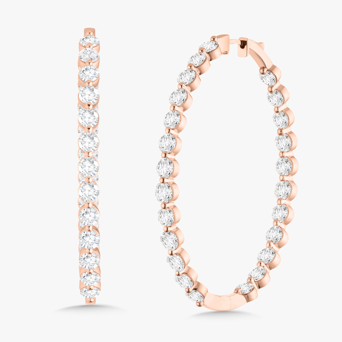 Mama's Charlie Cloud® Double Sided Eternity Diamond Hoop Earrings 12 ctw