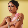 Nicola Dangle Diamond Huggie Earrings 7.60 ctw, Acadia Asscher Cut Diamond Butterfly Cocktail Ring

