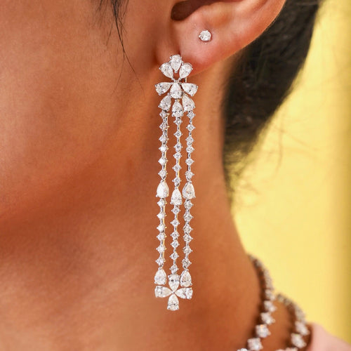 Nicola Dangle Diamond Huggie Earrings 7.60 ctw