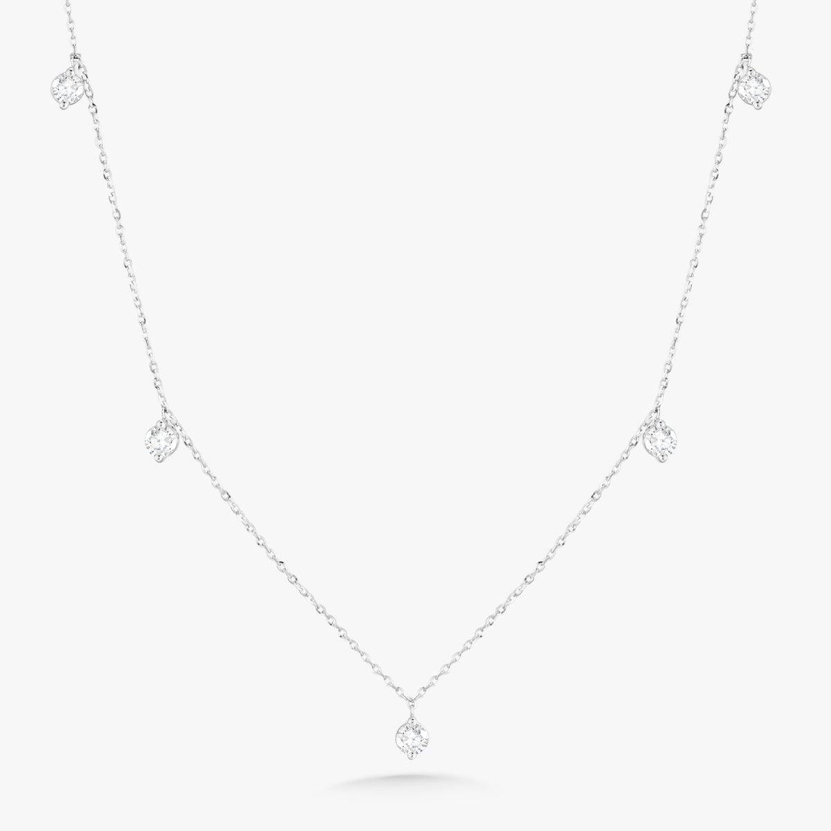Nora Round Diamond Drop Necklace 0.82 ctw