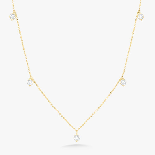 Nora Round Diamond Drop Necklace 0.82 ctw