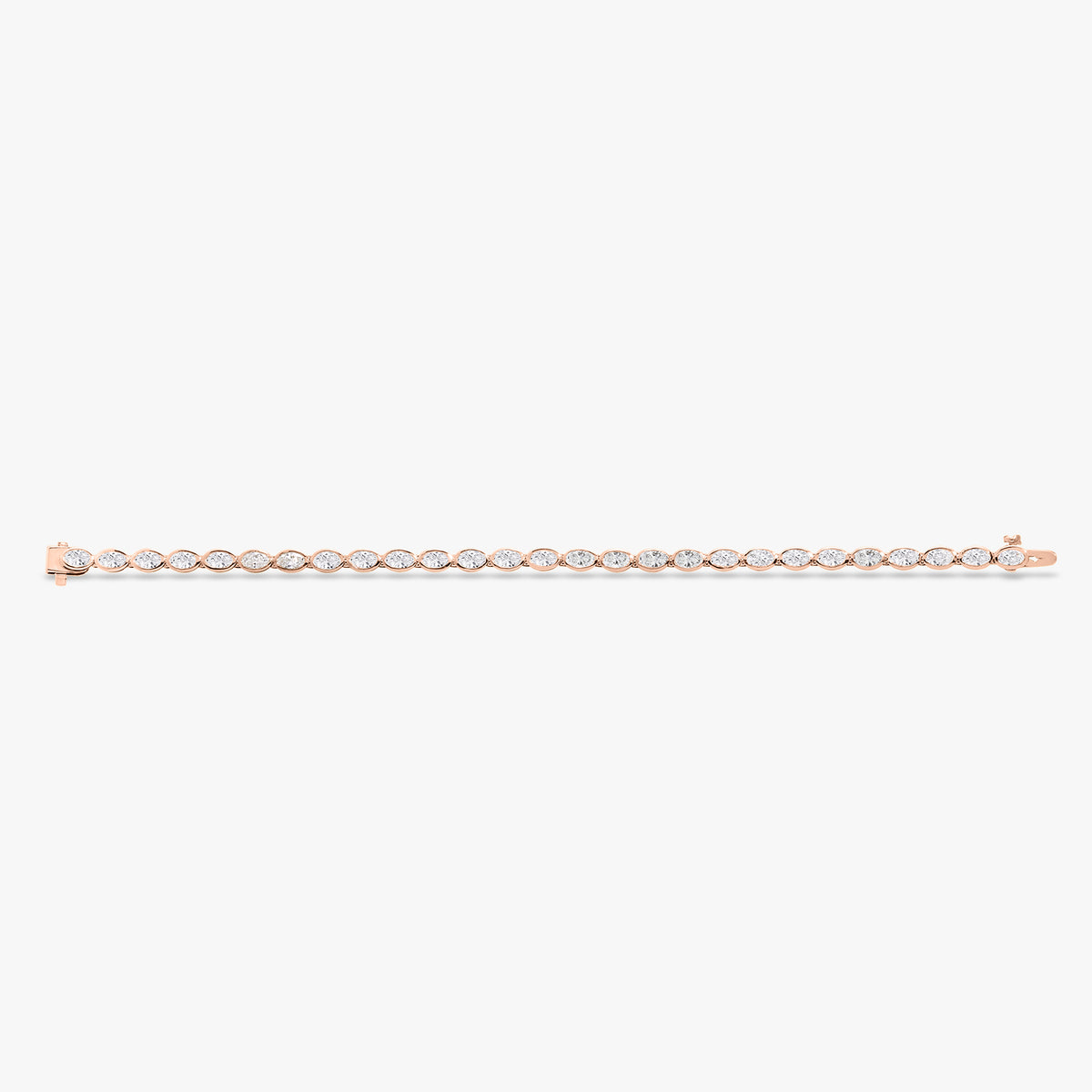 Odessa East to West Oval Bezel Set Tennis Bracelet 5.08 ctw