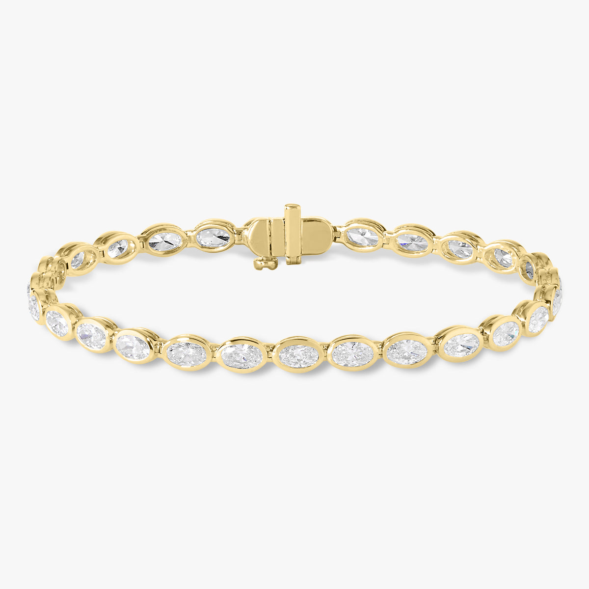 Odessa East to West Oval Bezel Set Tennis Bracelet 5.08 ctw