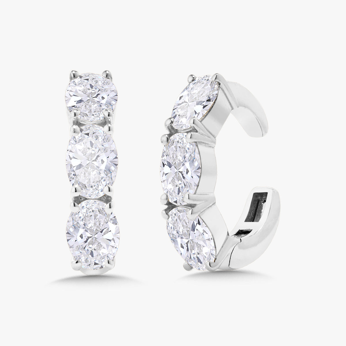 Odessa East to West Oval Lab Diamond Ear Cuff 1.78 ctw