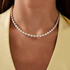 Odessa East to West Oval Bezel Set Tennis Necklace  22.51 ctw 