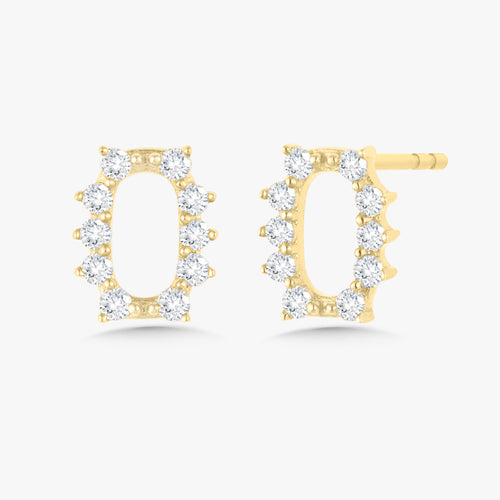 Open Oval Charlie Cloud® Scalloped Stud Earring