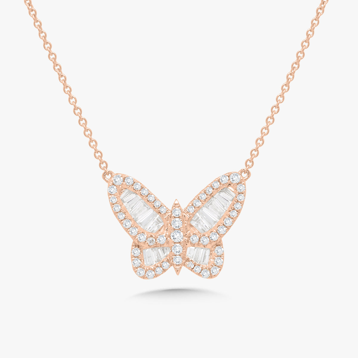 Ophelia Baguette Butterfly Necklace