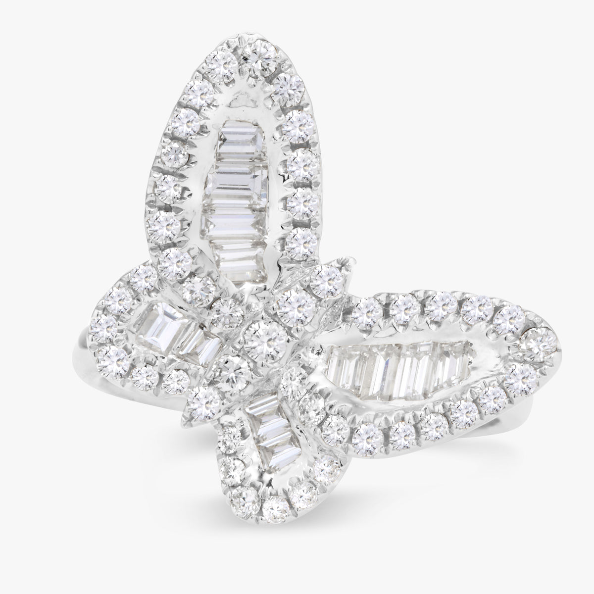 Mini Ophelia Single Baguette Butterfly Ring