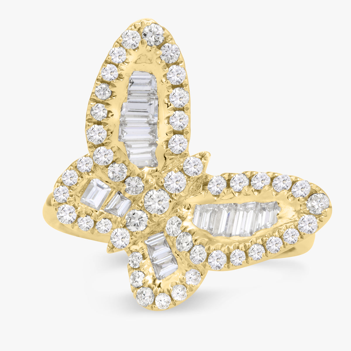 Mini Ophelia Single Baguette Butterfly Ring