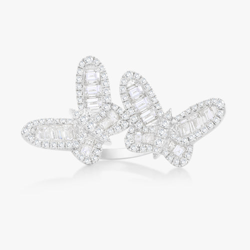 Ophelia Baguette Butterfly Ring